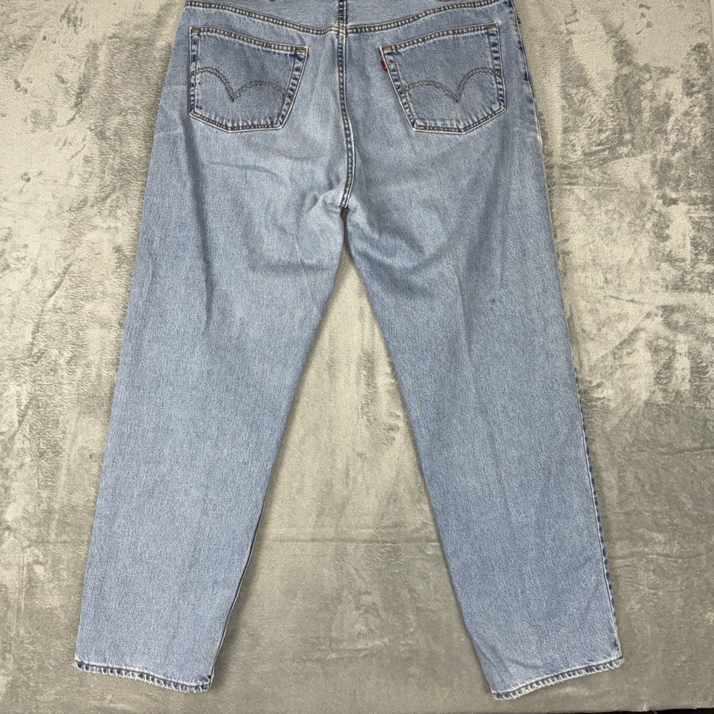 Vtg Levis 550 Jeans Relaxed Fit USA Made 44x34 Blue Denim Jeans StoneWash *READ - Picture 11 of 14
